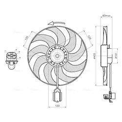 Ventilátor chladenia motora AVA QUALITY COOLING OL7751