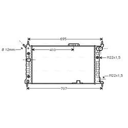 Chladič motora AVA QUALITY COOLING OLA2169