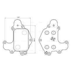 Chladič motorového oleja AVA QUALITY COOLING PE3434