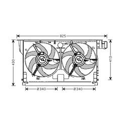 Ventilátor chladenia motora AVA QUALITY COOLING PE7519