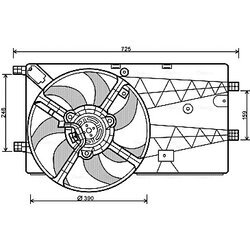 Ventilátor chladenia motora AVA QUALITY COOLING PE7548