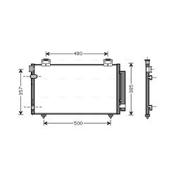 Kondenzátor klimatizácie AVA QUALITY COOLING TO5392D