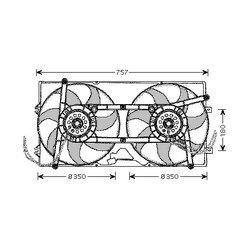 Ventilátor chladenia motora AVA QUALITY COOLING VN7504