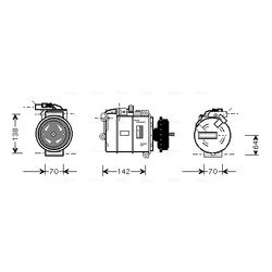 Kompresor klimatizácie AVA QUALITY COOLING VNK087