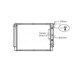 Chladič motora AVA QUALITY COOLING VO2098