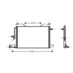 Kondenzátor klimatizácie AVA QUALITY COOLING AI5117