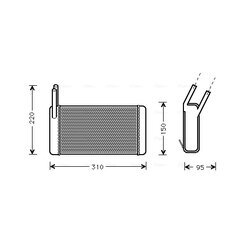 Výmenník tepla vnútorného kúrenia AVA QUALITY COOLING AU6131