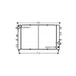 Chladič motora AVA QUALITY COOLING AUA2220