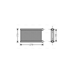 Výmenník tepla vnútorného kúrenia AVA QUALITY COOLING BW6344