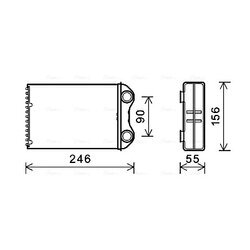 Výmenník tepla vnútorného kúrenia AVA QUALITY COOLING BW6426