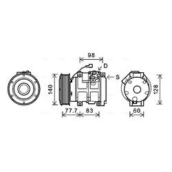 Kompresor klimatizácie AVA QUALITY COOLING CPAK007