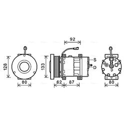 Kompresor klimatizácie AVA QUALITY COOLING CPAK016