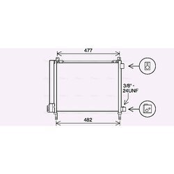 Kondenzátor klimatizácie AVA QUALITY COOLING DN5433D