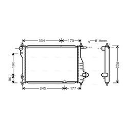 Chladič motora AVA QUALITY COOLING DW2075