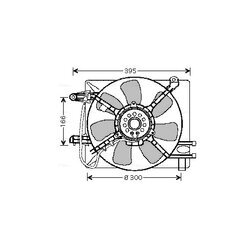 Ventilátor chladenia motora AVA QUALITY COOLING DW7505