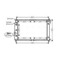 Chladič motora AVA QUALITY COOLING DWA2068