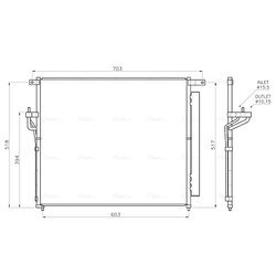 Kondenzátor klimatizácie AVA QUALITY COOLING FD5706D