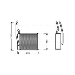 Výmenník tepla vnútorného kúrenia AVA QUALITY COOLING FD6272