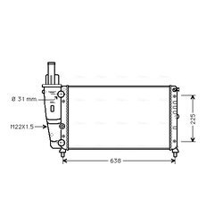 Chladič motora AVA QUALITY COOLING FT2228