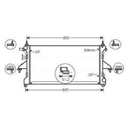 Chladič motora AVA QUALITY COOLING FT2464