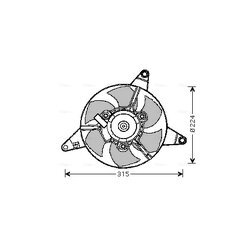 Ventilátor chladenia motora AVA QUALITY COOLING FT7550