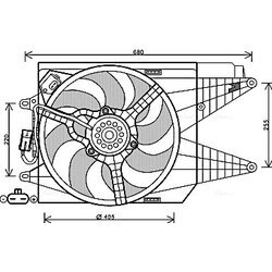 Ventilátor chladenia motora AVA QUALITY COOLING FT7566