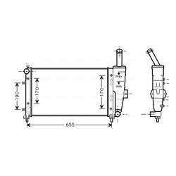 Chladič motora AVA QUALITY COOLING FTA2281