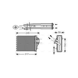 Výmenník tepla vnútorného kúrenia AVA QUALITY COOLING FTA6350