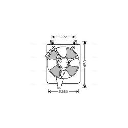 Ventilátor chladenia motora AVA QUALITY COOLING HD7529