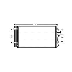 Kondenzátor klimatizácie AVA QUALITY COOLING HY5190D