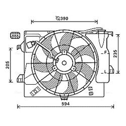 Ventilátor chladenia motora AVA QUALITY COOLING HY7546