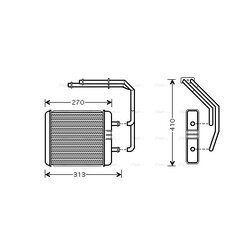 Výmenník tepla vnútorného kúrenia AVA QUALITY COOLING IV6052