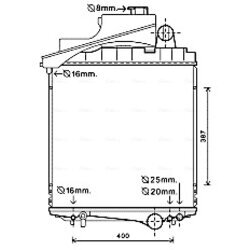 Chladič motora AVA QUALITY COOLING JD2038