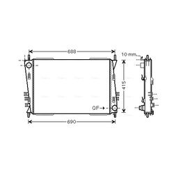 Chladič motora AVA QUALITY COOLING JRA2037