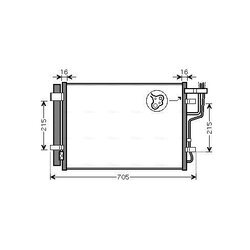 Kondenzátor klimatizácie AVA QUALITY COOLING KA5102D