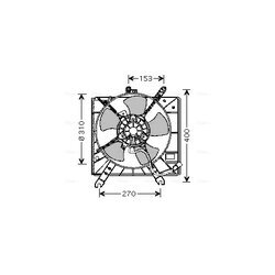 Ventilátor chladenia motora AVA QUALITY COOLING KA7505