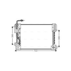 Kondenzátor klimatizácie AVA QUALITY COOLING ME5210