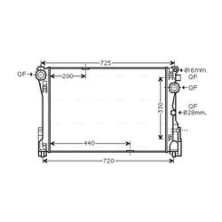 Chladič motora AVA QUALITY COOLING MSA2575