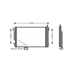 Kondenzátor klimatizácie AVA QUALITY COOLING MSA5200D