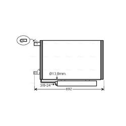 Kondenzátor klimatizácie AVA QUALITY COOLING MSA5578D