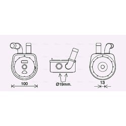 Chladič motorového oleja AVA QUALITY COOLING MZ3289