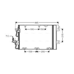 Kondenzátor klimatizácie AVA QUALITY COOLING OL5384D