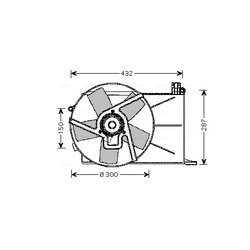 Ventilátor chladenia motora AVA QUALITY COOLING OL7510