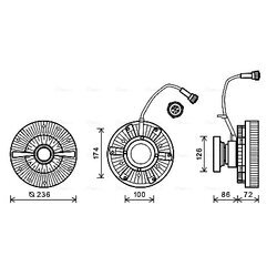 Spojka ventilátora chladenia AVA QUALITY COOLING REC102