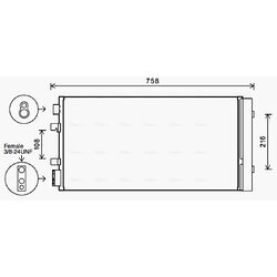 Kondenzátor klimatizácie AVA QUALITY COOLING RTA5483D