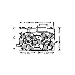 Ventilátor chladenia motora AVA QUALITY COOLING TO7549