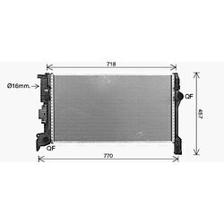 Chladič motora AVA QUALITY COOLING VO2304