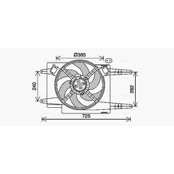 Ventilátor chladenia motora AVA QUALITY COOLING AL7525