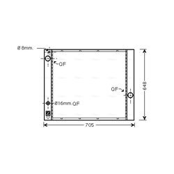 Chladič motora AVA QUALITY COOLING AUA2166