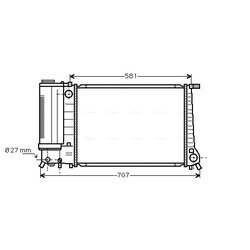 Chladič motora AVA QUALITY COOLING BW2163